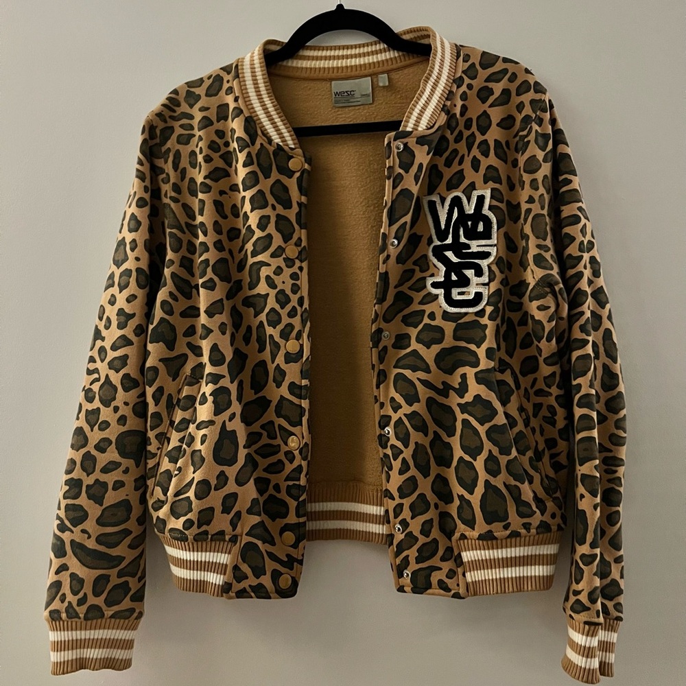 Wesc Leopard Print Bomber Jacket Small - image 3